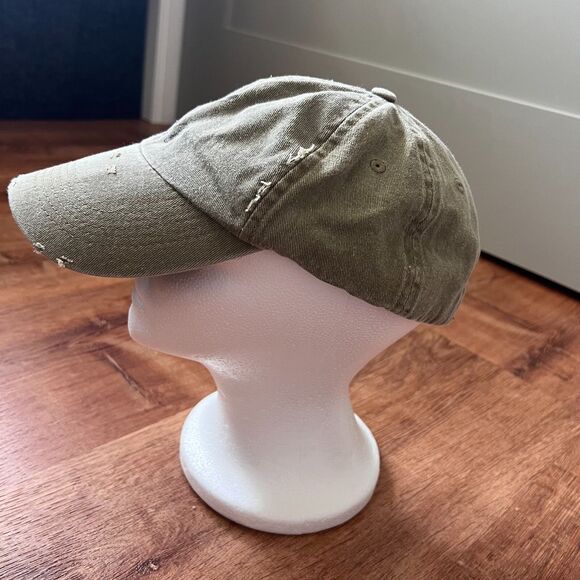 Disneyland Parks Hat Mickey Mouse Baseball Cap Youth Distressed Strapback Green - Picture 5 of 7